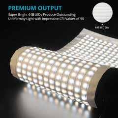 Bi-Color Flexible LED Light Protable 3200K 5500K 448pcs LEDs with 2.4G Remote Contol for Photography Shooting Interview Fill Light