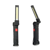 360Degree Rotation USB Rechargeable COB+LED Emergency Worklight with Magnetic Tail Flashlight