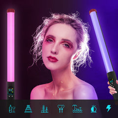 Handheld Light Stick 114 LED Waterproof IPX8 Video Lamp Tube 3000-6000K 2000 Lumens with Remote Control 1/4 Screw Mouth