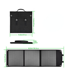 50W Folding Solar Panels 3 USB+DC Waterproof Solar Monocrystalline Silicon Board Power Bank Solar Charger BaG