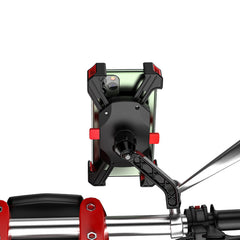4.7-6.5inch Adjustable Bike Phone Holder Shock Absorption GPS Phone Clip Stand Handlebar Stretch Mount Bracket Cycling Bicycle Motorcycle