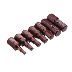 7pcs H4-H12 30mm Hex Screwdriver Bit H4/H5/H6/H7/H8/H10/H12 10mm Hex Shank