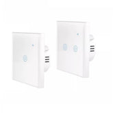 WiFi EU Standard Smart Switch Touch Key No Neutral Needed Switch Control 1/2/3/4 Gang