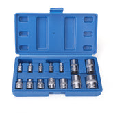 14pcs Tamper Proof Torx Star Bit Socket Set Female E Type Socket