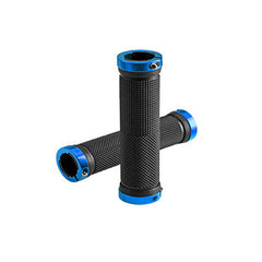 1Pair TPR Rubber Anti-Slip Bicycle Handlebars Bilateral Lockout Aluminum Alloy Latch