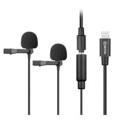 Dual Lavalier Microphone Omnidirectional Digital MFI Video Mic for iPhone 11 Pro Xs Max Xr iPad iPod Touch