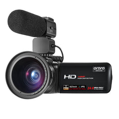 Digital Vlog Camcorder HD 1080P 24MP 16X Zoom 3.0 inch IPS Touch Screen Support WIFI SD Card DV with Microphone