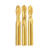 6mm Shank 2 Flutes Ball Nose End Mill Cutter 15/17/22mm Titanium Coated CNC Cutting Tool