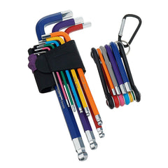 9Pcs 1.5mm-10mm Mini All-in-one Colorful Ball-End Hex L Wrench Key Screwdriver Set Powerful Repair Tools