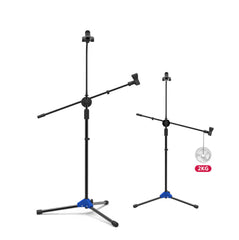 Microphone Stand Holder Boom Arm Height Angle Adjustable with Tripod Base