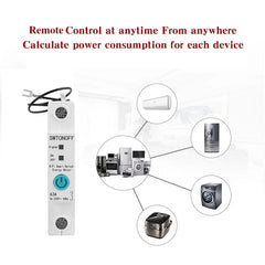 Single Phase Din Rail WIFI Smart Switch Energy Meter Leakage Protection Remote Read KWh Meter Wattmeter Works with Alexa Google