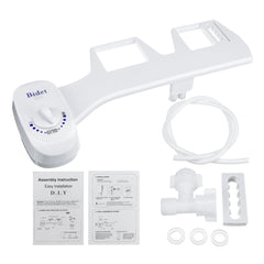 Bidet White Double-head Attachment Portable Manual Plastic Toilet