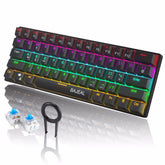 61 keys Mechanical Gaming Keyboard With Blue Switch Colorful LED Backlit