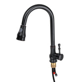 Kitchen Sink Faucet Pull Out Sprayer 360 Rotate Single Handle Mixer Tap Copper