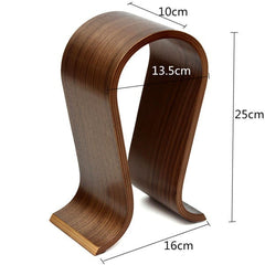 Wooden U Shape Display Stand Hanger Holder Rack for Headset Earphone Headphone