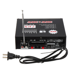 HIFI 220V 12V CH2.0 Home Car Amplifier Bluetooth Signal to Noise Ratio 90BP With Remote Control