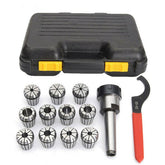 11pcs 1/8-3/4 Inch Collects Set With 1/2 Shank Chuck And Spanner For Milling Machine