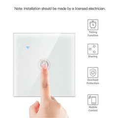 WIFI 2.4GHZ 1/2/3 Gang Touch Switch Two-wire Shared Panel Home Lighting Work with Alexa Google Home