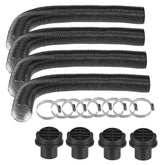 4Pcs 42mm Heater Duct Pipe Tube Air Duct Vent For Air Diesel Heater 4 Holes