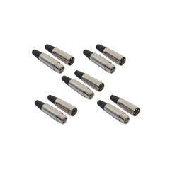 5Pair 2005 XLR 3Pin Male To Female Microphone Audio Connector