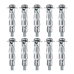 10pcs M4 x 32 Plasterboard Cavity Wall Anchor Heavy Duty Hollow Metal Plug Fixing Screw