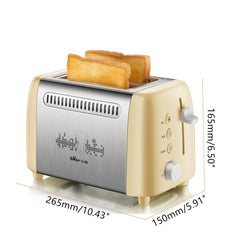 Automatic Household Toaster Two pieces of bread Toaster for Breakfast Bread Maker
