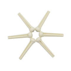 6pcs Cattle Bone Guitar Parts Endpin with Abalone Dot Bridge End Pins for Acoustic Guitar
