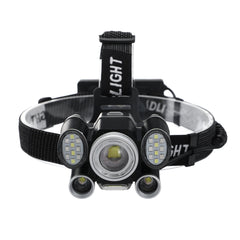 LED Headlamp Flashlight Zoom Ultra Bright 5 Modes USB Rechargeable Work Lamp for Camping Jogging Cycling