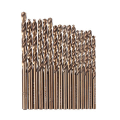 51Pcs 1-6mm M35 Cobalt Drill Bit Set HSS-Co Length Twist Drill Bits with Metal Case for Stainless Steel Wood Metal Drilling