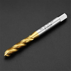 10pcs M5x0.8 HSS Titanium Coated Screw Tap Thread Metric Spiral Fluted Machine Screw Tap