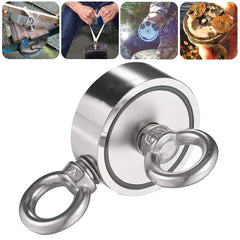 Double Side 60mm 250KG Neodymium Recovery Magnet with 10m Rope Salvage Tool Strong Fishing Kits