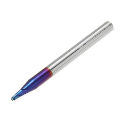 R0.5-R3 2 Flutes Tungsten Carbide End Mill HRC65 NACO Coated Ball Nose Cutter
