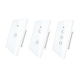WiFi Smart 1/2/3 Gang Wall Light Switch Glass Panel RF433&Wi-Fi Tuya APP Remote Control Works With Alexa Google Home