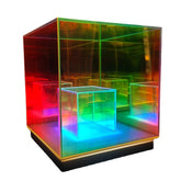 Cube LED Color Table Lamp Cube Box Acrylic Color Table Lamp for Bedroom Living Room