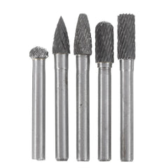 5Pcs 60x8mm Tungsten Steel Rotary File Set Grinding Head Rasp Burrs Abrasive Tool