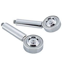 Double-sided Dual Function Shower Head Water Saving Round ABS Chrome Booster Bath High Pressure Handheld Hand
