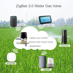 Smart Gas Water Val ve Controller App Remote Control Echo Plus Voice Controller Switch Work with Alexa Google Home
