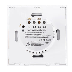 EU 433Mhz 3 Gang Smart WIFI Light Switch Interruptor Touch Wall Power Switch App Remote Control Intellegent Switch Work With Alexa Google Home