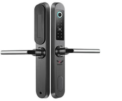 Fingerprint Smart Lock Stainless Steel Fingerprint Password Card Key Unlock Door Lock for Wooden Glass Aluminum Alloy Door