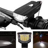 550LM 3 Modes German Standard USB Charging 1200mAh Battery Bike Light With 120db Horn