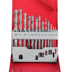 13PCS HSS Fully Ground Straight Shank Twist Drill Bit Set Kit Tool with Metal Case