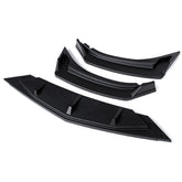 3Pcs Matte Black Car Front Bumper Splitter Lip Diffuser Body Kit Spoiler Guard Protection