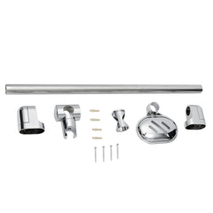 Stainless Steel Adjustable Riser Rail Bar Shower Stand Soap Head Towel Holder 610mm