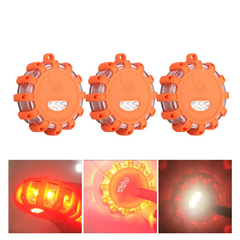 3Pack LED Road Flares Flashing Warning Light Roadside Safety for Car Boat Truck