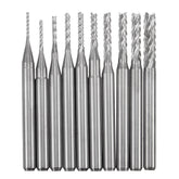 10pcs 0.8-3mm Carbide PCB Drill Bits Engraving Milling Cutter for CNC Rotary Burrs
