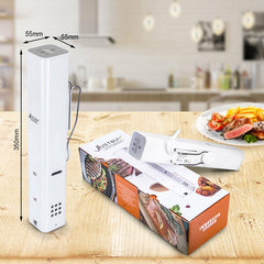 Slow Sous Vide Precision Cooker 1800W Waterproof Vacuum Powerful Immersion Circulator LCD Digital Timer Display Stainless Steel