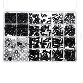 1060Pcs M2 M3 M4 M5 Socket Cap Flat Button Head Bolt Screws Hex Nut Washer Set