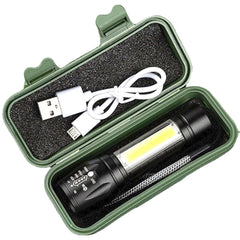 Portable Rechargeable Zoom LED Flashlight Torch Lantern 3 Lighting Modes Camping Light Mini Led