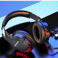 Gaming Headset Over-ear 3.5mm USB Led Light Stereo 7.1 Bass Sound 50mm Speaker Game Headphone With Microphone