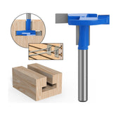 1/4 Shank Woodworking Milling Cutter Straight-Edge T-Shaped Knife Planing Tool Adapter Tools